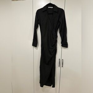 Elegant Black Wrap Dress